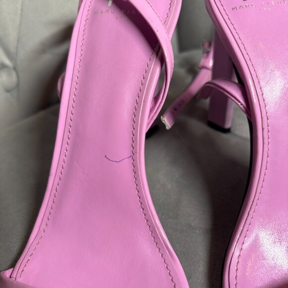Marc Fisher Pink Patent Leather Strappy Heeled Sandals – Women’s 7.5 - Picture 3 of 8